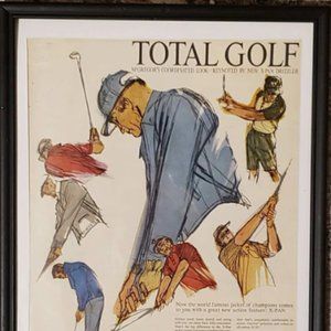Vintage Framed 1962 McGREGOR Golf Jacket Clothing PRINT AD - in Mint Condition!